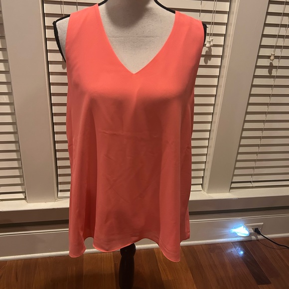Cato Tops - Cato Coral Sleeveless V-Neck Tank Top